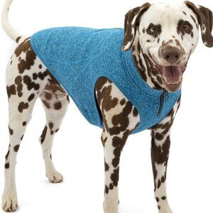 Kurgo K9 Core Dog Sweater, Heather Blue, Size M, Zipper Opening for Harness